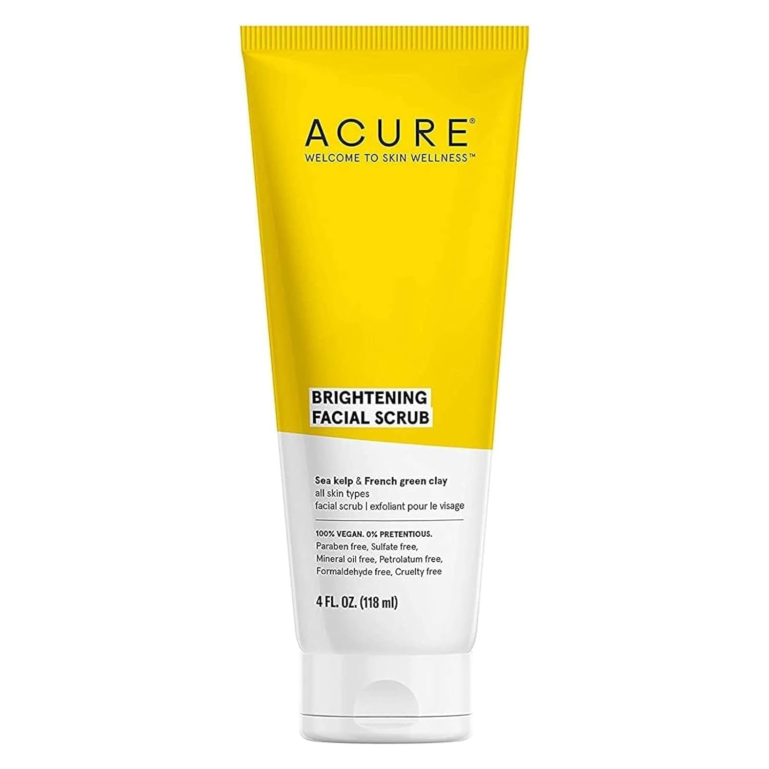 Exfoliante Facial Acure Brightening Con Algas Marinas Y Arcilla Verde Francesa