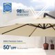 thumbnail image 3 of Sombrilla De Patio De 3 M Voladiza Con Base, 3 of 9