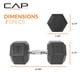 thumbnail image 4 of Mancuerna CAP Barbell de 55 lb recubierta de goma hexagonal cromada, 4 of 6