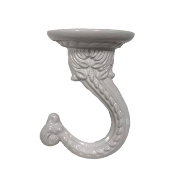 Ganchos resistentes de zinc blanco de 5 cm de Living Accents, 1 paquete