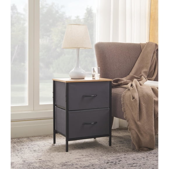 Cómoda Dormitorio 2 Cajones 39.9x29.8x53.2 Cm