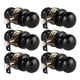 thumbnail image 1 of Perilla de puerta KNOBWELL, interior redondo, negro mate, 6 unidades, 1 of 7