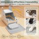 thumbnail image 3 of Caja de arena KittyLetto XL de acero inoxidable gris, 3 of 8