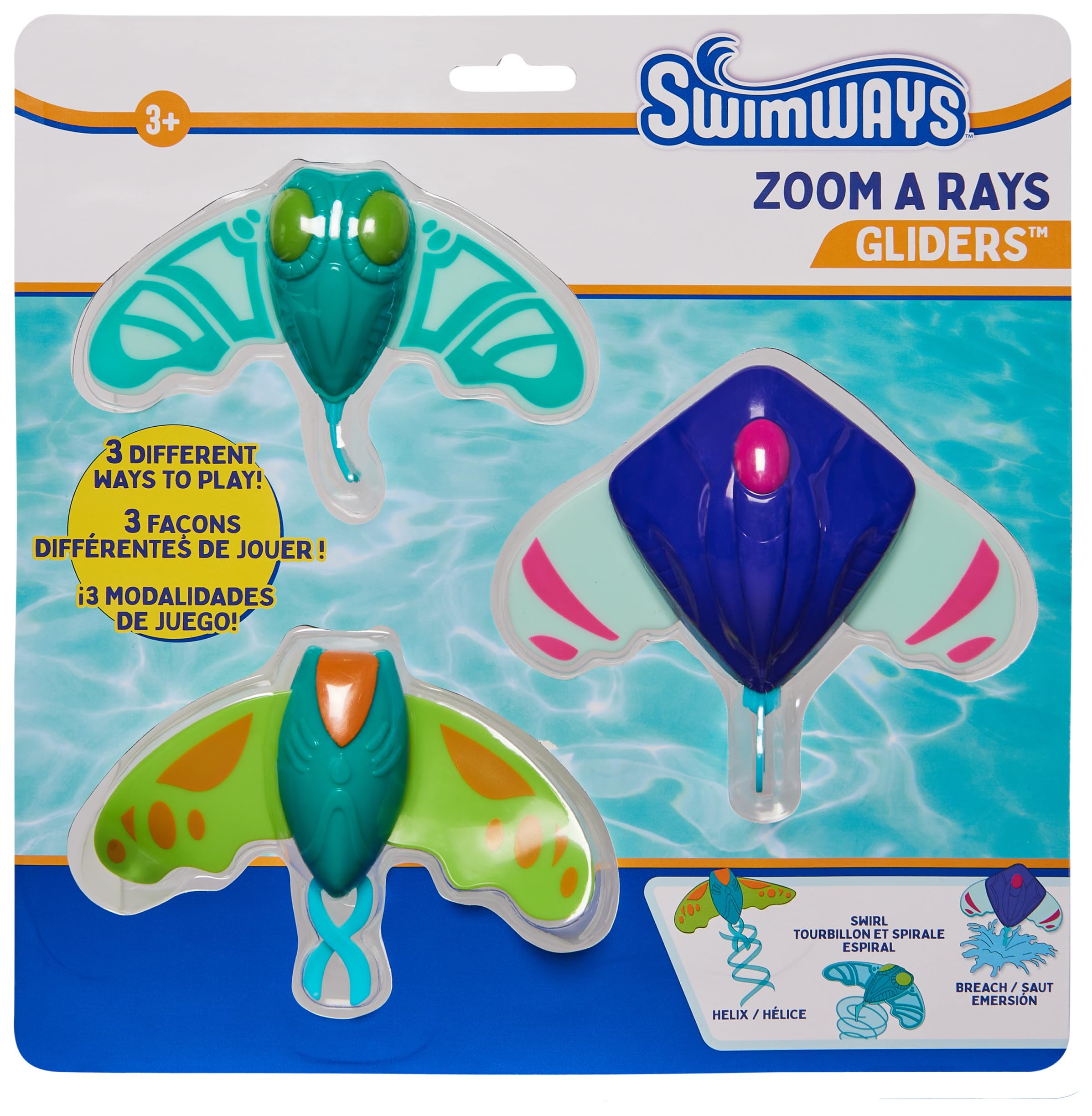 Water Toys Swimways Zoom-A-Rays Para Niños, Entrenamiento De Natación En Piscina