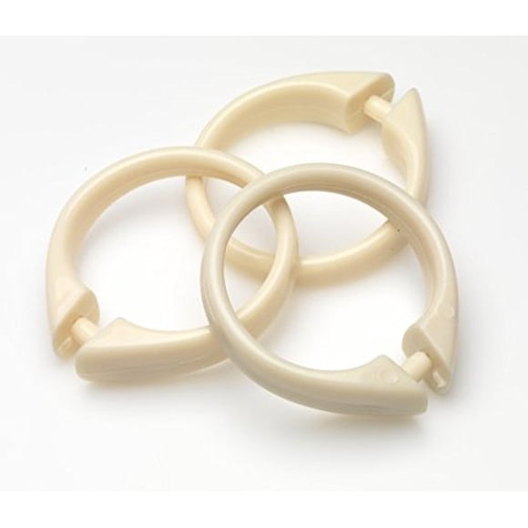 Ganchos para cortina de baño Carnation Home Fashions USCRD-15 Bone