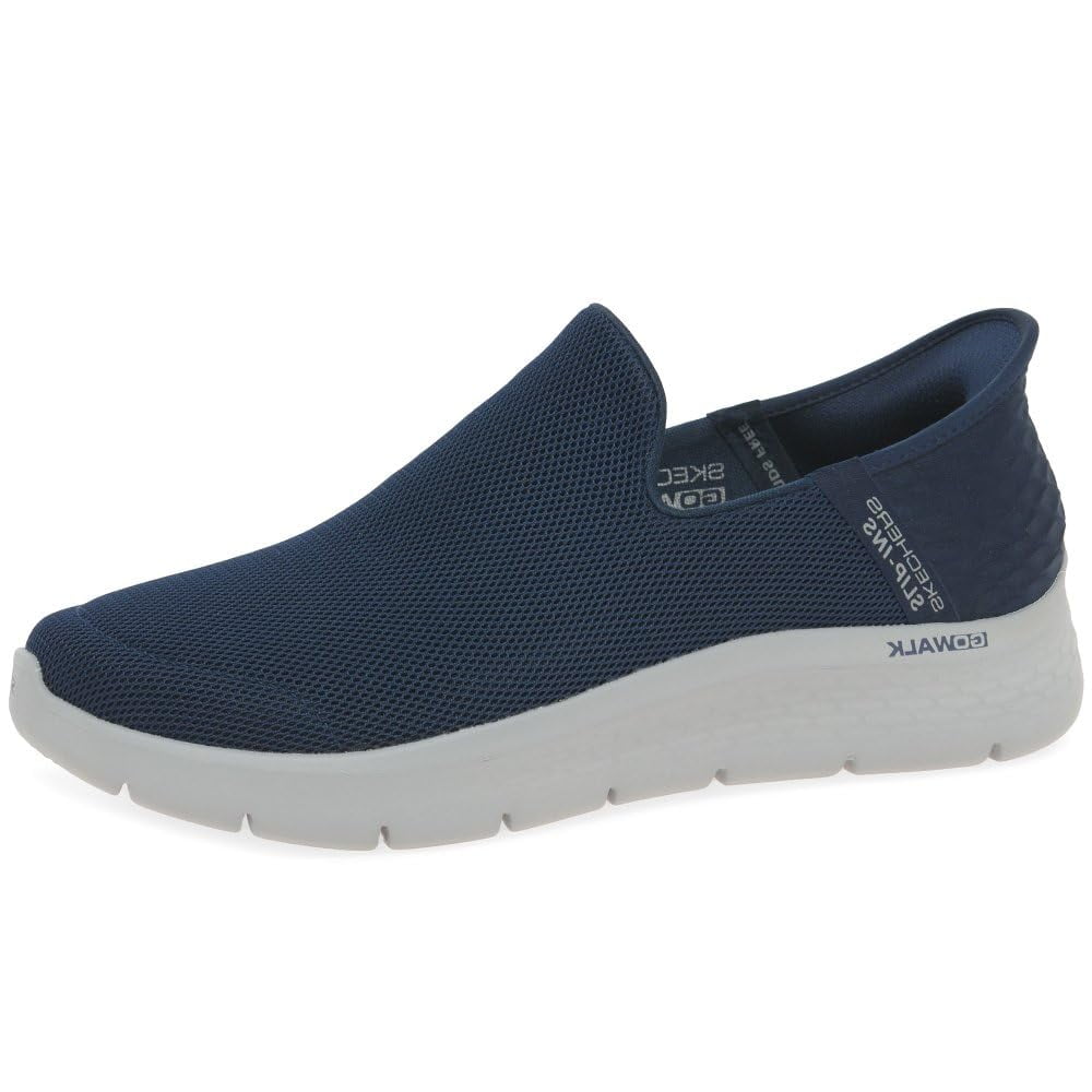 Zapatos Skechers Go Walk Flex Sin Manos, Sin Cordones, Azul Marino, Para Hombre
