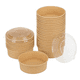 thumbnail image 1 of Bowl Kraft Con Tapa De 500-600cc Pack 50 und Desechables Marrón, 1 of 3