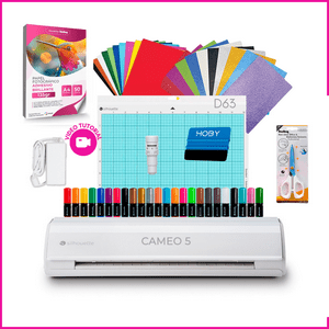 Silhouette America - Cameo 5 Blanca Lapices Vinilos + Papeleria Premiun