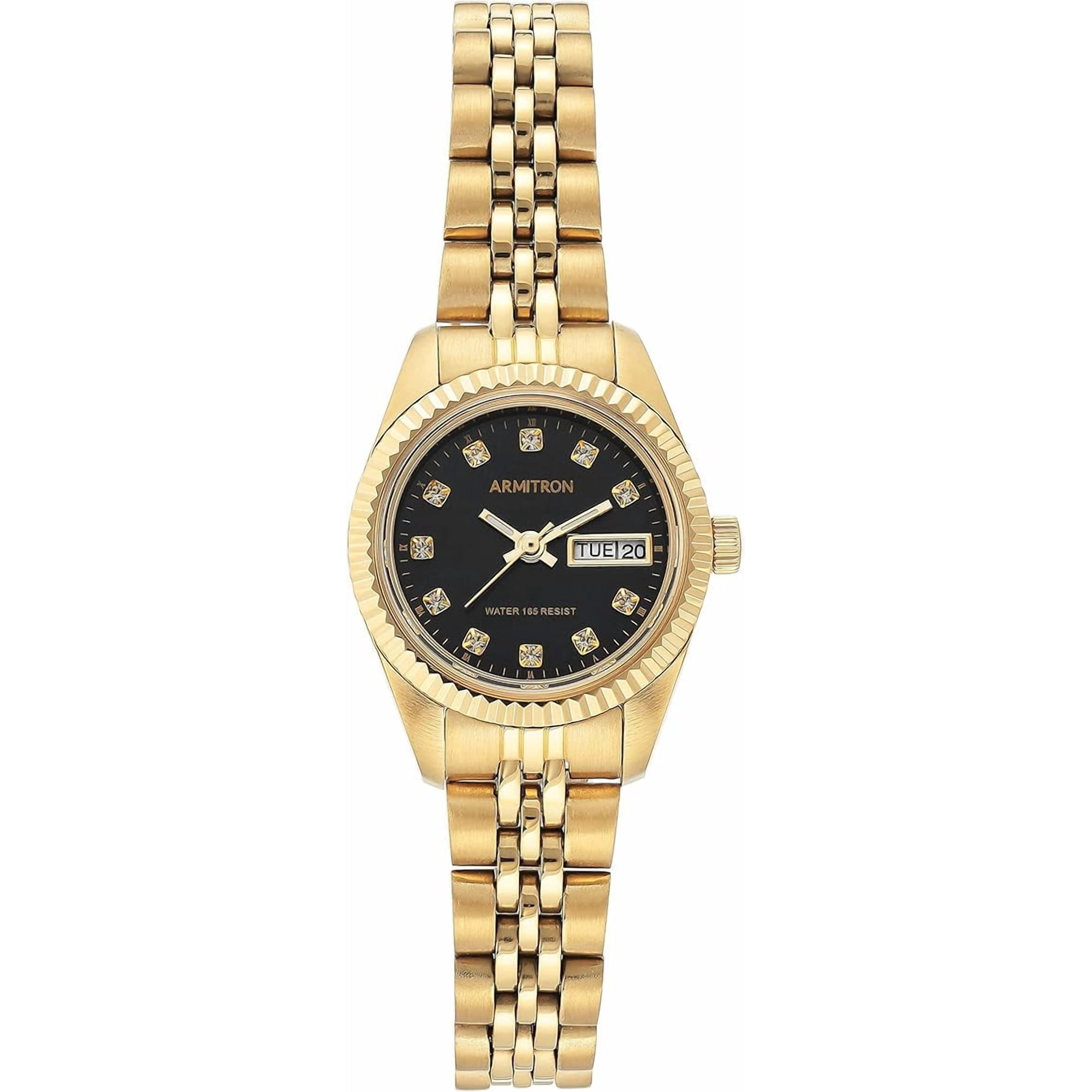 Reloj Análogo Armitron Dorado Negro Mujer