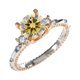 thumbnail image 1 of Anillos de Moissanita de Oro Blanco de 18K de 2 Uds para Mujer Regalo Color D Claridad VVS1 Anillos de Diamante Anillo de Plata Esterlina S925 Joyería Anillos de Compromiso de Moissanita con, 1 of 8