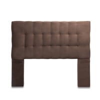 Dgb - Respaldo Cama 2 Plazas Felpa Chocolate Alicante Cp