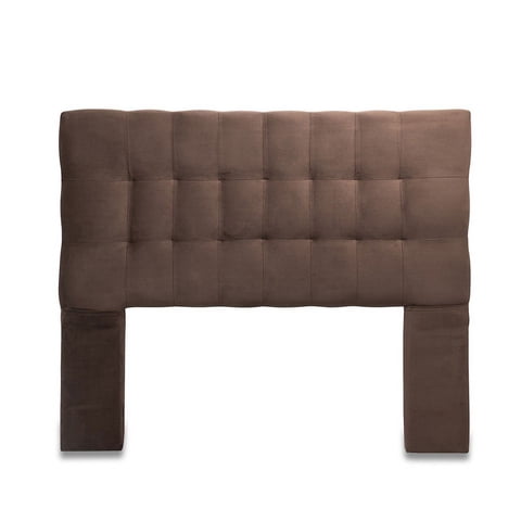 Dgb - Respaldo Cama 2 Plazas Felpa Chocolate Alicante Cp
