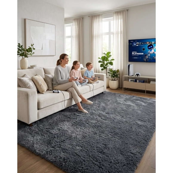 Alfombra Shaggy Peluda Extra Suave VERANO / INVIERNO 180 x 200 cm