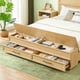 thumbnail image 5 of Cama King Size con cabecera geométrica 3D y banco de almacenamiento - almacenamiento de 4 cajones, muebles modernos de dormitorio, 5 of 6