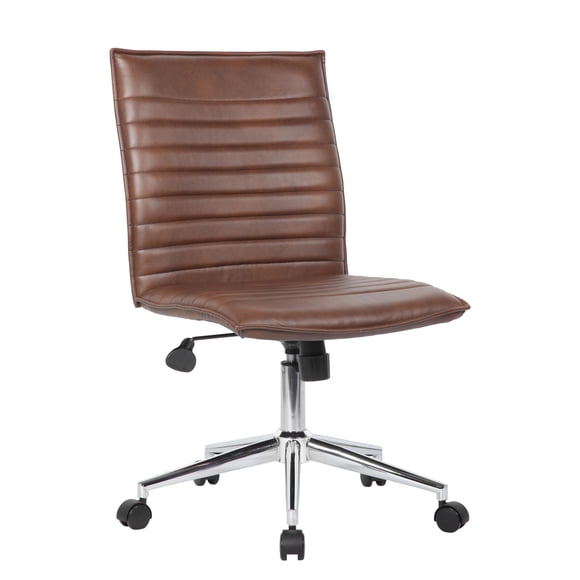 Silla de oficina Boss Office Products moderna de vinilo café