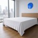 thumbnail image 2 of Sábana de Hielo de Microfibra REGALWOVEN, Sábana Suave, Ropa de Cama para Dormitorio Blanco 1, 2 of 5