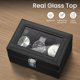 thumbnail image 4 of Caja de Relojes Uten de 3 Compartimentos con Tapa de Vidrio y Cuero PU, 4 of 7