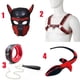 thumbnail image 1 of Strap Dog Tail Plug Bdsm Pet Roleplay Set Puppy Play Dog Hood Mask Party Mask Male Chest Harness Pup Neck Collar Sex Toys Kits, 1 of 3