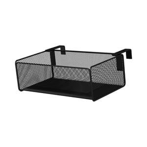 Bothyi - Organizador Colgante Para Escritorio De Oficina, Estante Para Mesita De Noche Con Ganchos Escalables Para Barandilla De Cama, Color Negro