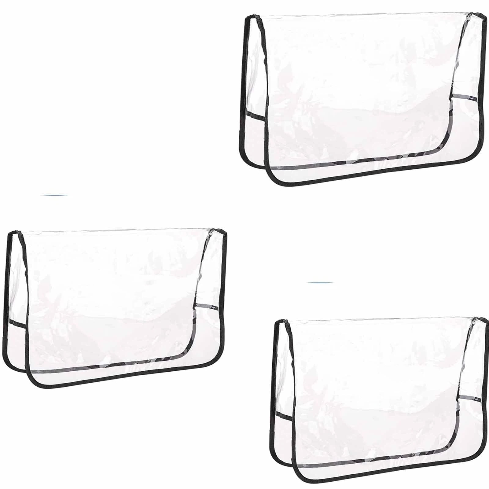 Xusx111 - 3pcs Plástico Silla De Salón Cubiertas Traseras Protectores - Paquete De 3, Cubierta De Vinilo Transparente Para La Mayoría De Las Sillas De Salón Estándar. Protege Las Sillas De Manchas, Pr