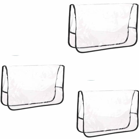 Xusx111 - 3Pcs Plástico Silla De Salón Cubiertas Traseras Protectores - Paquete De 3, Cubierta De Vinilo Transparente Para La Mayoría De Las Sillas De Salón Estándar. Protege Las Sillas De Manchas, Pr