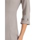 thumbnail image 5 of INSPIRE CHIC Vestido de Tubo para Mujer Cuello Barco Mangas 3/4 Dobladillo con Abertura Vestidos Midi para el Trabajo Gris M, 5 of 6