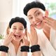 thumbnail image 4 of SET 6 cinta para el pelo cosmética, diadema spa para lavar la cara cuidado de la piel diademas, cinta para el pelo, diadema muñeca banda de lavado conjunto para mujeres niñas yoga deporte ducha, 4 of 7