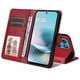 thumbnail image 3 of Funda Billetera para Motorola Moto G57/G57 Power con Porta Tarjetas y Soporte Ajustable Rojo, 3 of 5