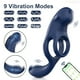 thumbnail image 2 of 1pc Vibrating Penis Ring Double Ring Vibrator, App Remote Control With 9 Vibration Modes G-spot And Clitoral Stimulator, Silicone Ferrule Adult Sex Toy Erection Pleasure Enhancement Couple Vibrator, S, 2 of 2