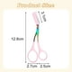 thumbnail image 5 of Tijeras de acero inoxidable de color para cejas con peine, tijeras para recortar cejas, herramienta de maquillaje para recortar cejas, peine, 5 of 5