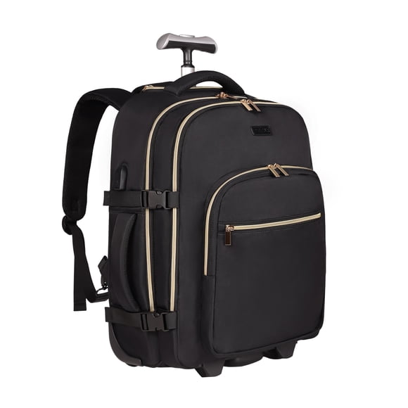 Mochila rodante DEVPNR para portátil de 17 pulgadas con ruedas para mujer