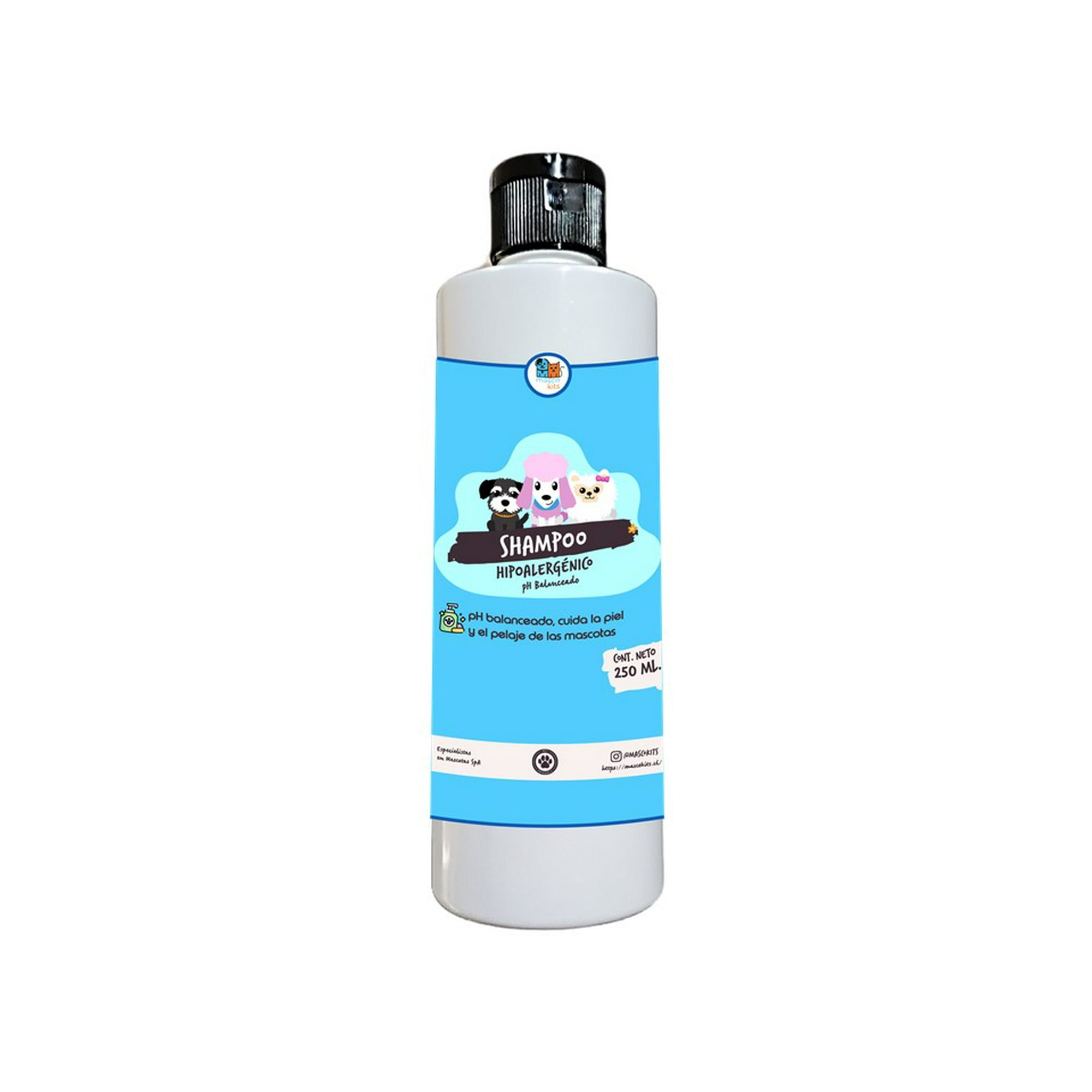 Mascokits - Shampoo Para Perros Y Mascotas 250 Ml Natural Hipoalergénico