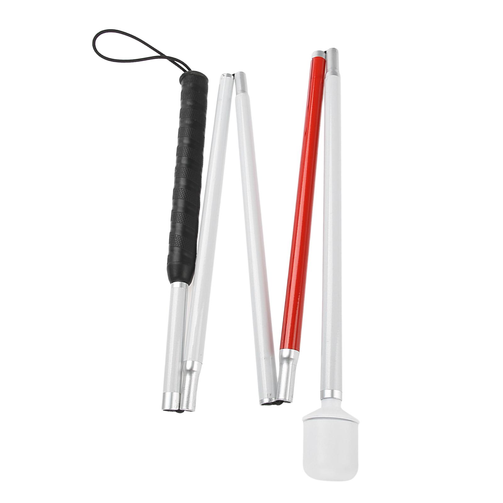 Magideal - Persiana Plegable De 5 Secciones, Bastón De Movilidad Ligero, Aleación De Aluminio Para Ancianos, Muleta Para Discapacitados Visuales, De , Sin Luz