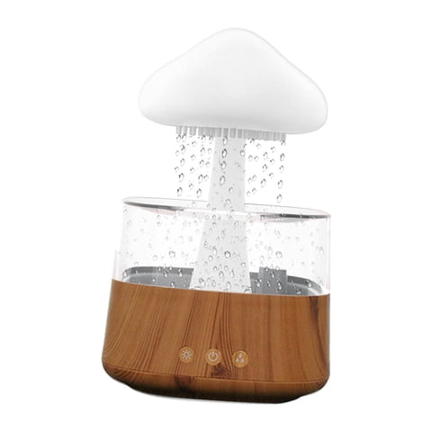 Bothyi - Humidificador De Agua Por Goteo, Luz Ambiental Nocturna De 450Ml Para Dormitorio, Sala De Estudio, Madera