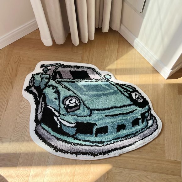 Alfombra LAKEA 80 cm Coche Deportivo con Flocking Antideslizante