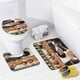 thumbnail image 4 of Orgullo Y Prejuicio theme 4 piece Shower Curtain Set With Rugs Waterproof Bathroom Decor Set Includes Bath Mat U shaped Rug Toilet Lid Cover And Curtain With Hooks, 4 of 6