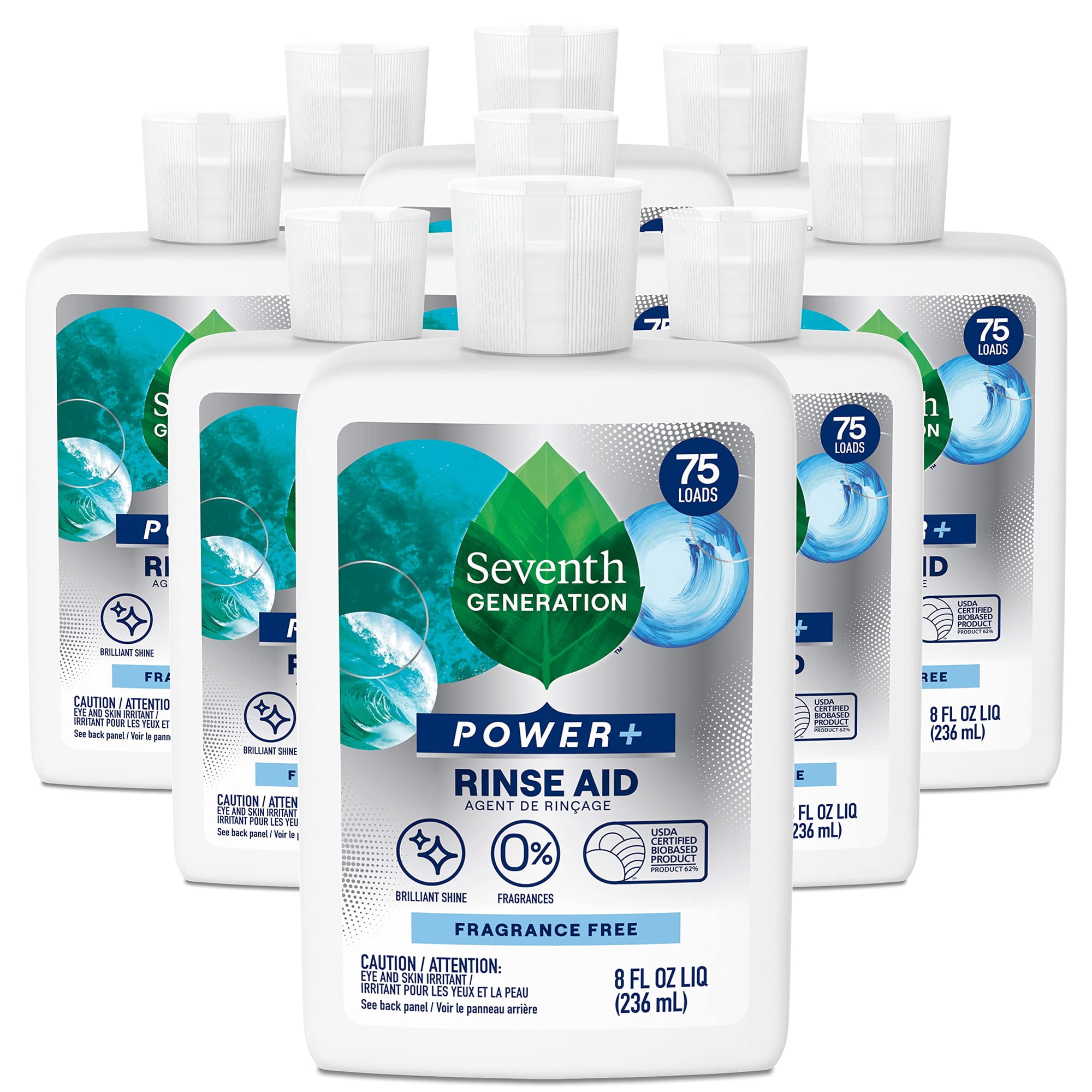 Abrillantador Para Lavavajillas Seventh Generation Power+ 240 Ml (paquete De 9)