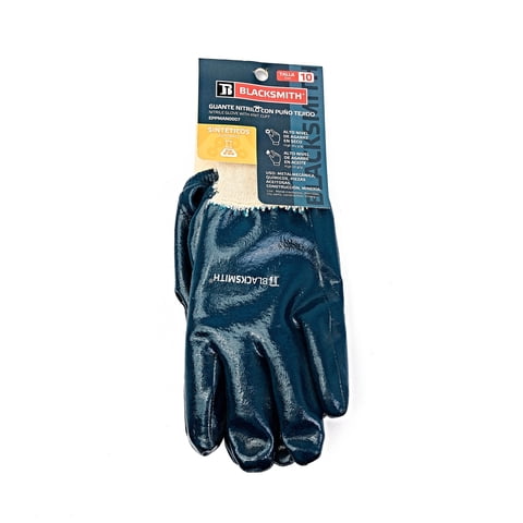 Blacksmith - Guante Nitrilo Puño Tejido Talla 10