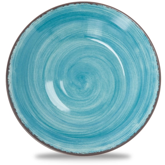 Carlisle FoodService Products Mingle Cuenco de Plástico Reutilizable con Borde Estilo Cerámica para Hogar y Restaurante, Melamina, 28,5 onzas, Aqua