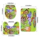 thumbnail image 3 of Cyberchase Juego de 3 alfombras de baño de coral fleece: tapete de baño + alfombra de inodoro en forma de U + funda de tapa de inodoro en forma de O, 3 of 6
