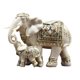 thumbnail image 1 of Estatuas De La Familia De Elefantes Figuras De Pie Para El Hogar Cocina Comedor Lindo Blanco, 1 of 3