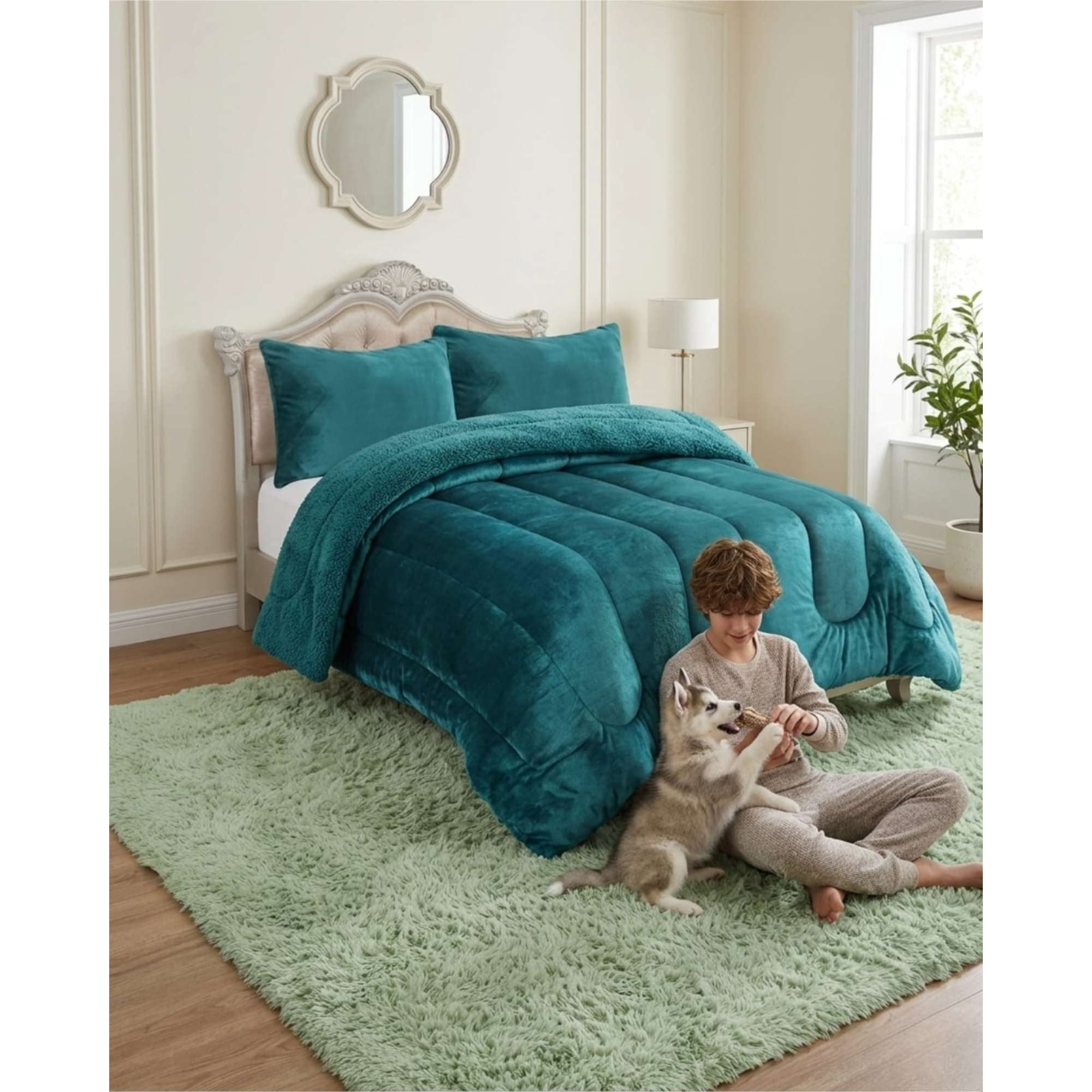 Todo Para El Hogar - Cubrecama De Invierno Plush Con Chiporro 2 Plazas