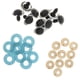 thumbnail image 1 of Juguete de seguridad de plástico de 10pcs ojos + no tejidos con purpurina + arandela 24 mm azul claro, 1 of 4