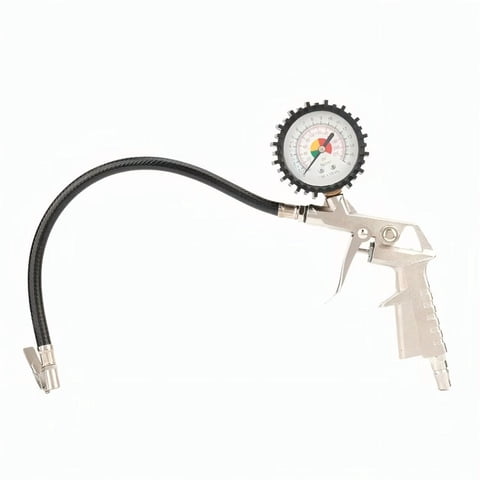 Genérico - Pistola Para Inflar Y Calibrar Neumaticos Con Manometro