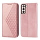 thumbnail image 1 of Funda Flip FOXDOCK para Samsung Galaxy S22 , Estilo Billetera con Diseño Rombo, Correa de Mano y Soporte, Uso Diario, 1 of 6