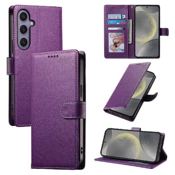 Funda para FOXDOCK Samsung Galaxy S24 Plus– Cuero Premium, 3 ranuras para tarjetas, Protección contra impactos