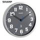 thumbnail image 2 of Reloj de Pared Sharp Atómico 12" Cara Gris Acabado Plateado, 2 of 7