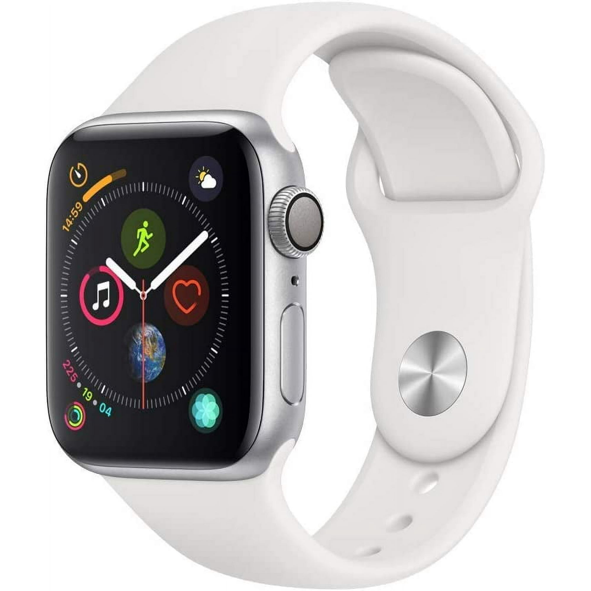 Apple Watch Series 4 40mm Gps Aluminum Silver + White Band 16GB