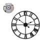 thumbnail image 3 of Reloj de pared grande de metal redondo de estilo vintage, silencioso, funciona con pilas, con números romanos negros, para decoración de sala de estar, dormitorio y cocina., 3 of 7