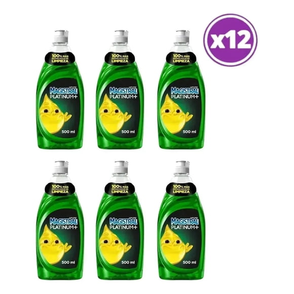 PACK 12 Lavaloza Magistral Platinum limon 500ml